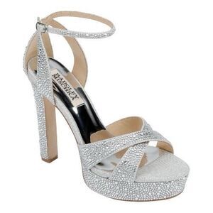 Badgley Mischka Fizzy Ankle Strap Platform Sandal Size 8.5
